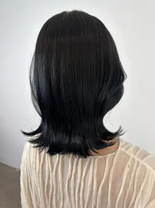 ミディアム 縮毛矯正 宮本晃成のヘアスタイル