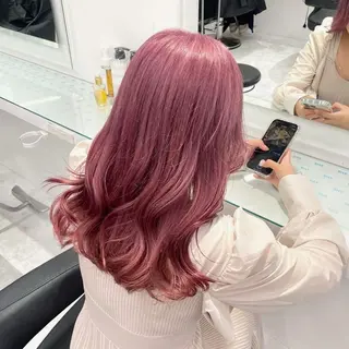 カラー girlな暖色ヘア 🪽🫧ハルナ🎀のヘアスタイル