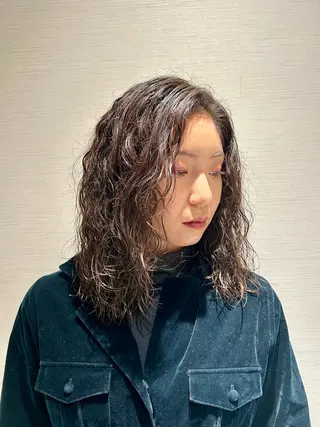 ミディアム パーマ 鎌倉/メンズ/外国人 風パーマ/ﾐﾕｳのヘアスタイル