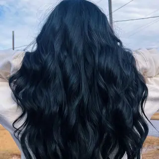 ロング カラー 韓国っぽ♡寒色/暗髪 🫧MOEKA🦋のヘアスタイル