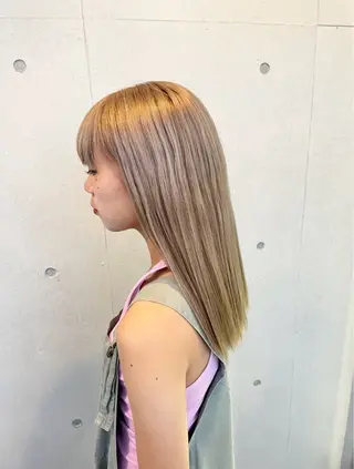 ロング 抜け感ハイトーン/ ボブ/Ririnaのヘアスタイル