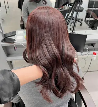セミロング カラー RIN 中明度韓国ヘアのヘアスタイル