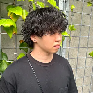 ミディアム パーマ メンズ ツイスパ/メンズ パーマ/歩夢のヘアスタイル