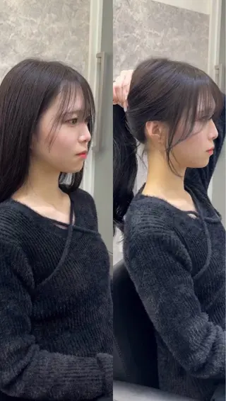 セミロング 髪質改善×韓国ヘア HIROのヘアスタイル