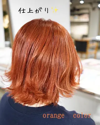 ミディアム カラー ハイトーン/レイヤー /ケアブリーチ石川治のヘアスタイル