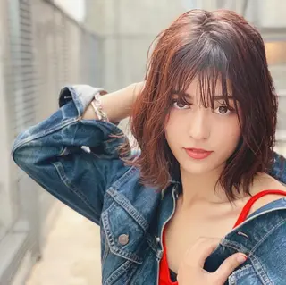 ミディアム カラー パーマ 🉐レイヤー/塩見 弘樹🉐渋谷のヘアスタイル