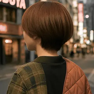 ショート ミニボブ/カット モデル/渋谷/ 宍戸のヘアスタイル