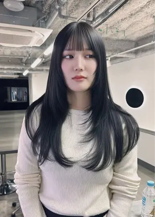 ロング カラー 新宿/髪質改善/ レイヤー/サカキのヘアスタイル