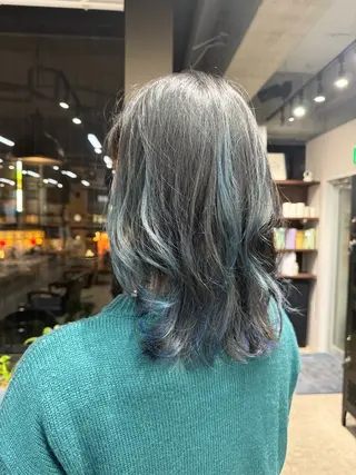 カラー ルシ🌈/ハイトーン デザインカラー/町田のヘアスタイル