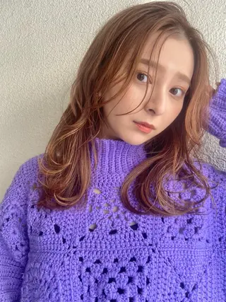 ミディアム カラー 松尾太樹 【pia】福岡美容室のヘアスタイル