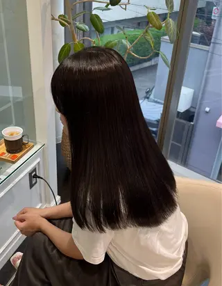 セミロング カラー 【髪質改善/縮毛矯正 /カラー】ホサカのヘアスタイル