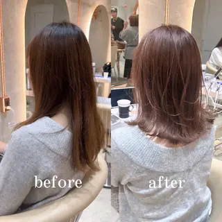 ミディアム ハッシュカット/韓国 レイヤー/カハナのヘアスタイル