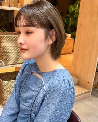 ミディアム カラー 🌱小顔ヘア/ボブ ミディアム/双葉🌱のヘアスタイル