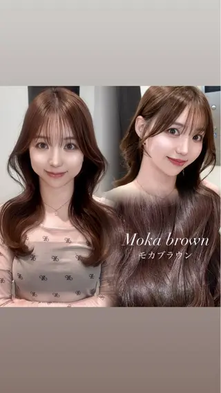 ミディアム カラー ヘアアレンジ 顔周りcut/ 艶ワンカラー♥ちさきのヘアスタイル