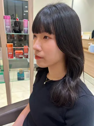 セミロング カラー 顔周り/韓国レイヤー junkaのヘアスタイル