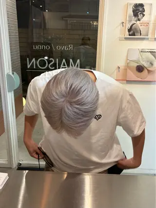 ショート メンズ nanami🏷🤎 ふんわりカラーのヘアスタイル