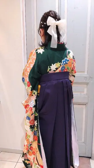 ミディアム ヘアアレンジ 大槻 百合子のヘアスタイル