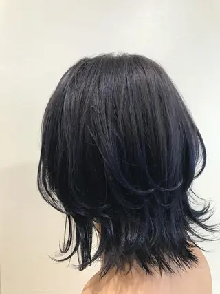 ミディアム カラー 山崎 澪 レイヤーカット/大宮のヘアスタイル