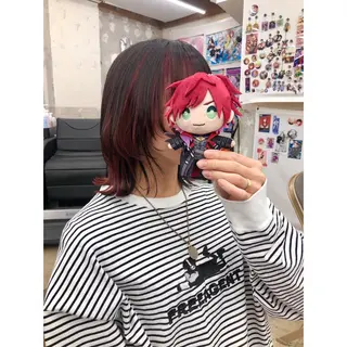 ミディアム カラー 推しカラー✨ オタク美容師ユウカのヘアスタイル