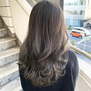 セミロング カラー 髪質改善くすみカラー 🍀/石川大輔のヘアスタイル