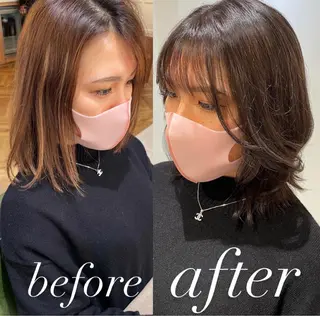 ミディアム カラー eins.hair所属・過去一の柔髪ヘア 🌿einshairのヘアスタイル