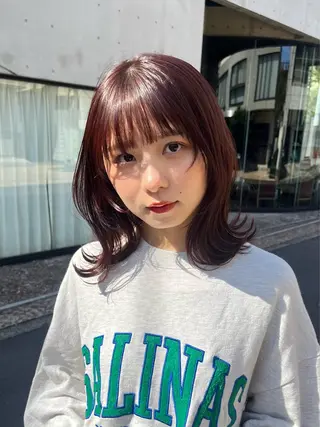 ミディアム カラー 松本優香/ボブ/ダ ブルカラー/髪質改善のヘアスタイル