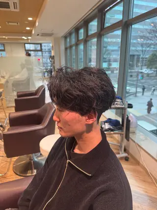 ショート メンズ メンズ特化/ センターパート/八谷のヘアスタイル