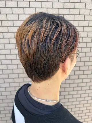 ショート メンズ パーマ/ハイトーン /吉田眞のヘアスタイル