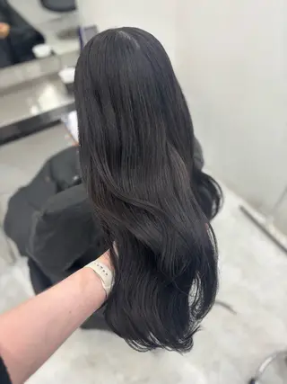 ロング カラー 韓国風暗髪ヘア🤍 🫧MIREIのヘアスタイル
