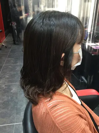 ミディアム パーマ Annon プライベートサロンのヘアスタイル