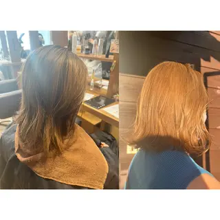 ミディアム カラー ヘアアレンジ topstylist 野口　雅のヘアスタイル