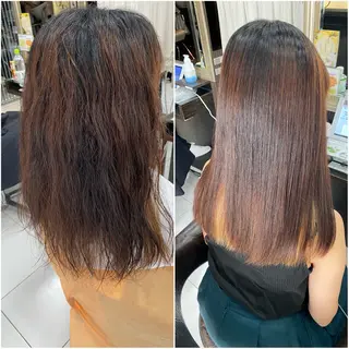 ロング パーマ トップスタイリスト 小澤純一のヘアスタイル