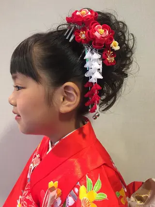 ミディアム ヘアアレンジ キッズ 平川 友希子のヘアスタイル