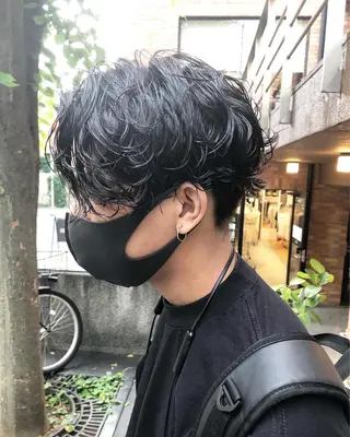 パーマ ヘアアレンジ メンズ ainico+所属・メンズ特化✂️栗原 侑也のヘアスタイル