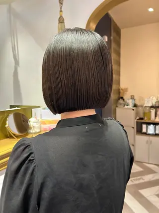ミディアム 髪質改善【縮毛矯正】 北千住で美髪に導く人のヘアスタイル