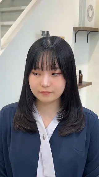 ミディアム VIEW Tokyo所属・🎀ミディアムボブ/ 縮毛矯正/ひかりのヘアスタイル