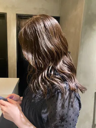 セミロング カラー デザイン/アレンジ ❤︎イシイレイのヘアスタイル