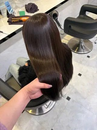 ロング カラー 透明感ベージュカラー 🪞上野🪞AIのヘアスタイル