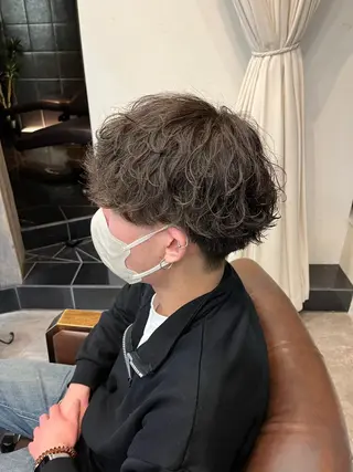 ショート カラー パーマ ヘアアレンジ メンズ ケイゴ【店長】 メンズパーマ特化のヘアスタイル
