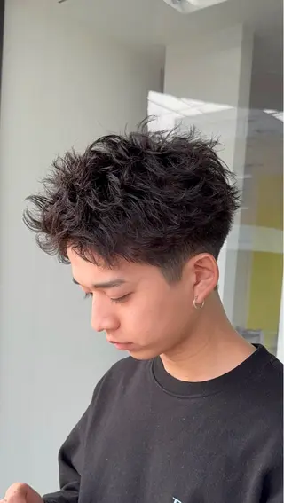 ショート パーマ メンズ 【メンズ特化】岩瀬 武【メンズパーマ】のヘアスタイル