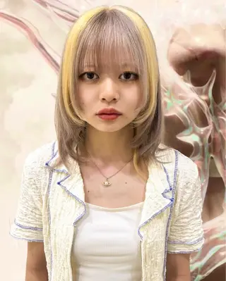 セミロング カラー 相羽 佑哉のヘアスタイル