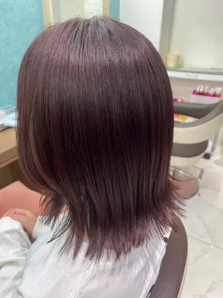 ミディアム カラー 長妻莉央/縮毛矯正 髪質改善カラーのヘアスタイル