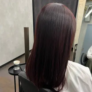 セミロング カラー 沖山 友津季のヘアスタイル