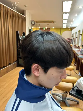 ショート メンズ ルキ🌈ブリーチカラ ー&メンズパーマ🦄のヘアスタイル