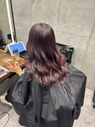 カラー 暖色/ハイトーン/ カラー/HBLのヘアスタイル