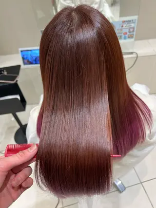 ミディアム ☃️顔周りレイヤー グレージュSHUTOのヘアスタイル