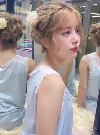 ミディアム ヘアアレンジ the path sora♡のヘアスタイル