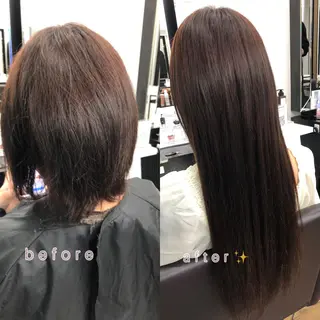 ロング カラー ヘアアレンジ 下妻 カラーエクステ難波のヘアスタイル