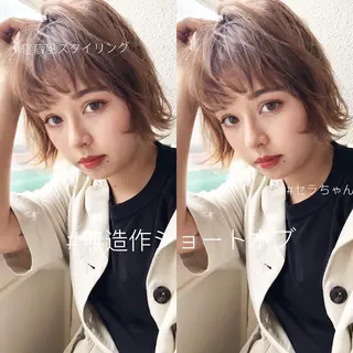 ショート カラー 店長/mao/ 前髪/顔周りカットのヘアスタイル