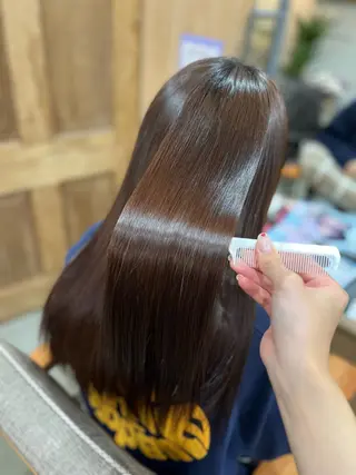 セミロング 髪質改善/艶髪/透明 感カラー🫧ｼｽﾞｸのヘアスタイル